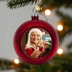 x 1 Personalised Red Christmas Bauble