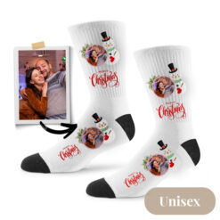 Merry Christmas Personalised Unisex Socks