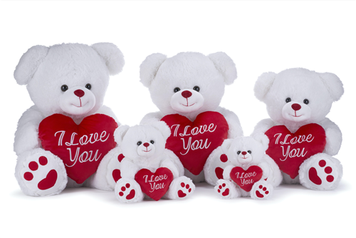 White I Love You Hear Bear