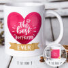 The Best "Your Text" Heart Personalised Mug