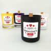 Happy Valentine's Day Wooden Wick Candle - Personalised