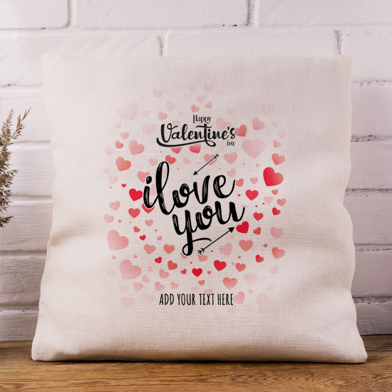 I Love You Happy Valentine's Day Cushion