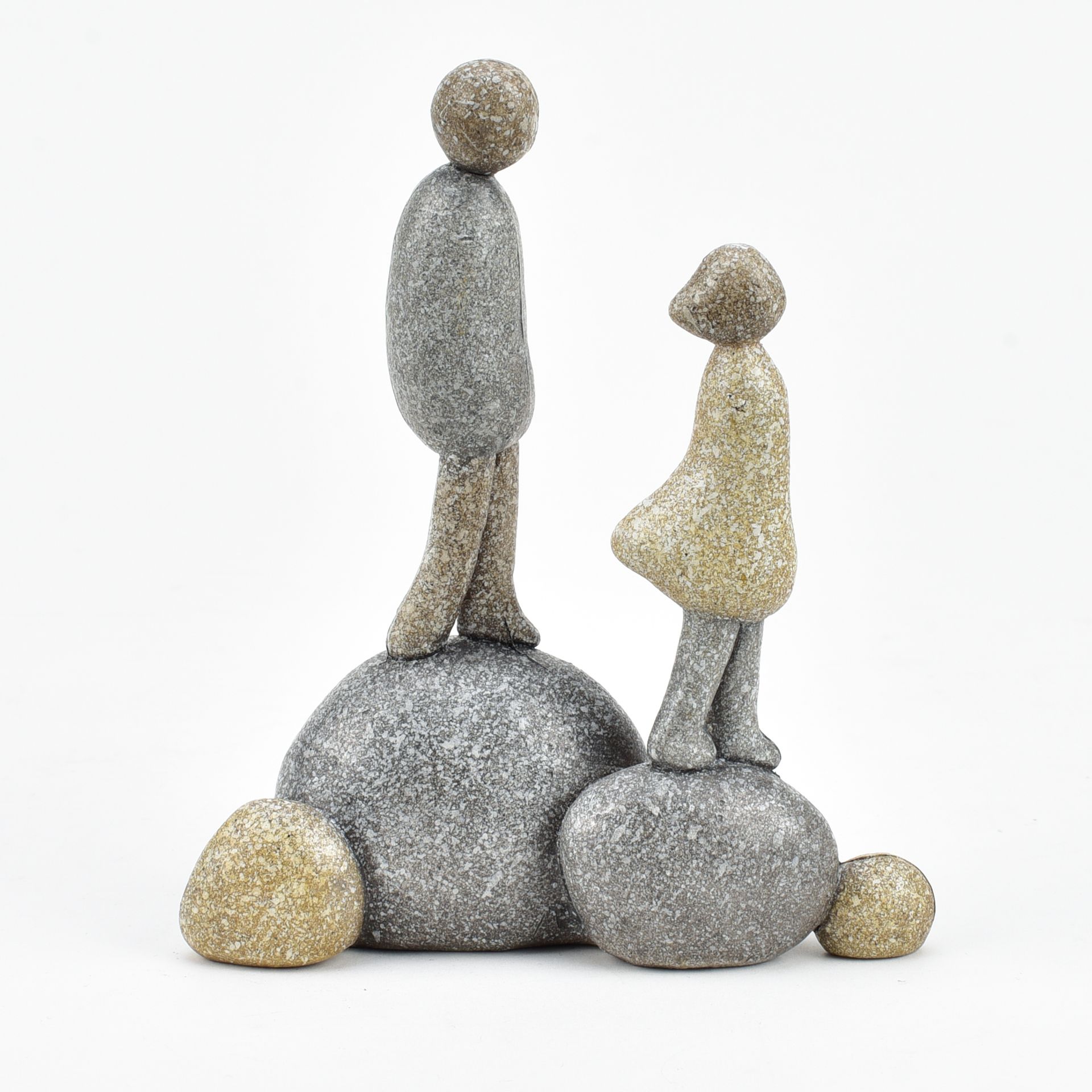 Pebble Couple Standing Figurine