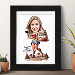A Real Wonder Woman Birthday Caricature