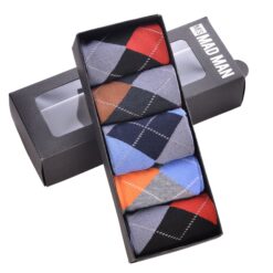 Bright Argyle Set of Socks in Gift Box