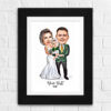 Wedding Caricature Couple and Child
