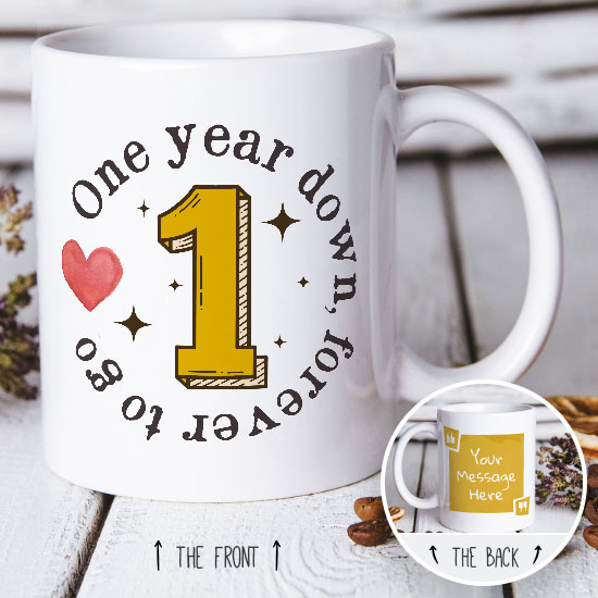 Year Down Forever To Go Mug - Any Year
