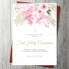 First Holy Communion Card - Pink