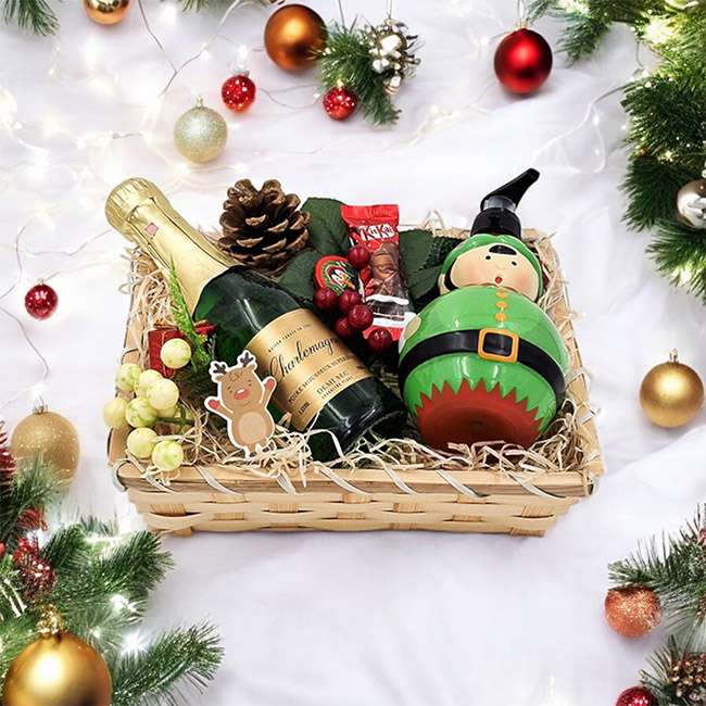 The Mini Christmas Soap & Champagne Hamper
