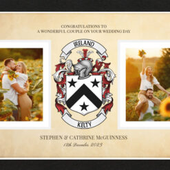 Coat of arms Wedding Gift with 2 photos