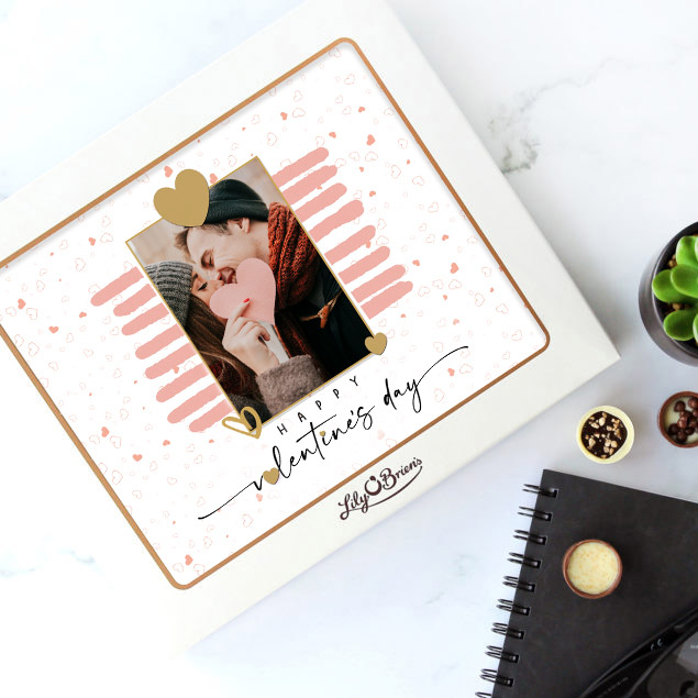 Happy valentines Choc Box Design one photo upload
