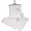 Baby Christening Wrap with Satin Lace Border