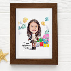Birthday Caricature For A Young Girl
