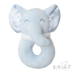 Blue Elephant Rattle Toy