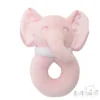 Pink Elephant Rattle Toy