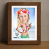 Beach Girl Caricature
