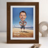 Beach Guy Caricature: Perfect Gift for Him