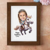 Horse Riding Caricature for Her