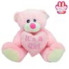 Pink Sitting Bear with It's a Girl Heart 20 cm