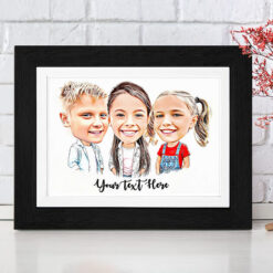 3 Person Portrait Style Caricature