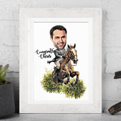 Horse Riding Caricature