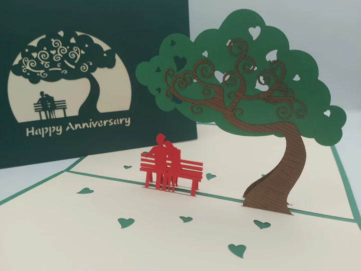 Anniversary in the Park - Irish Made Pop Up Card