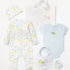 Baby Boys 5 pcs Gift Set in Gift Bag - Little Dino