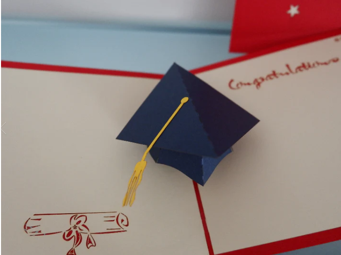 Graduation Hat - Irish Made Pop Up Cards