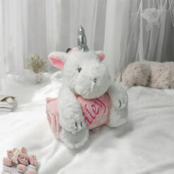 Baby Unicorn Toy & Embossed Blanket Set