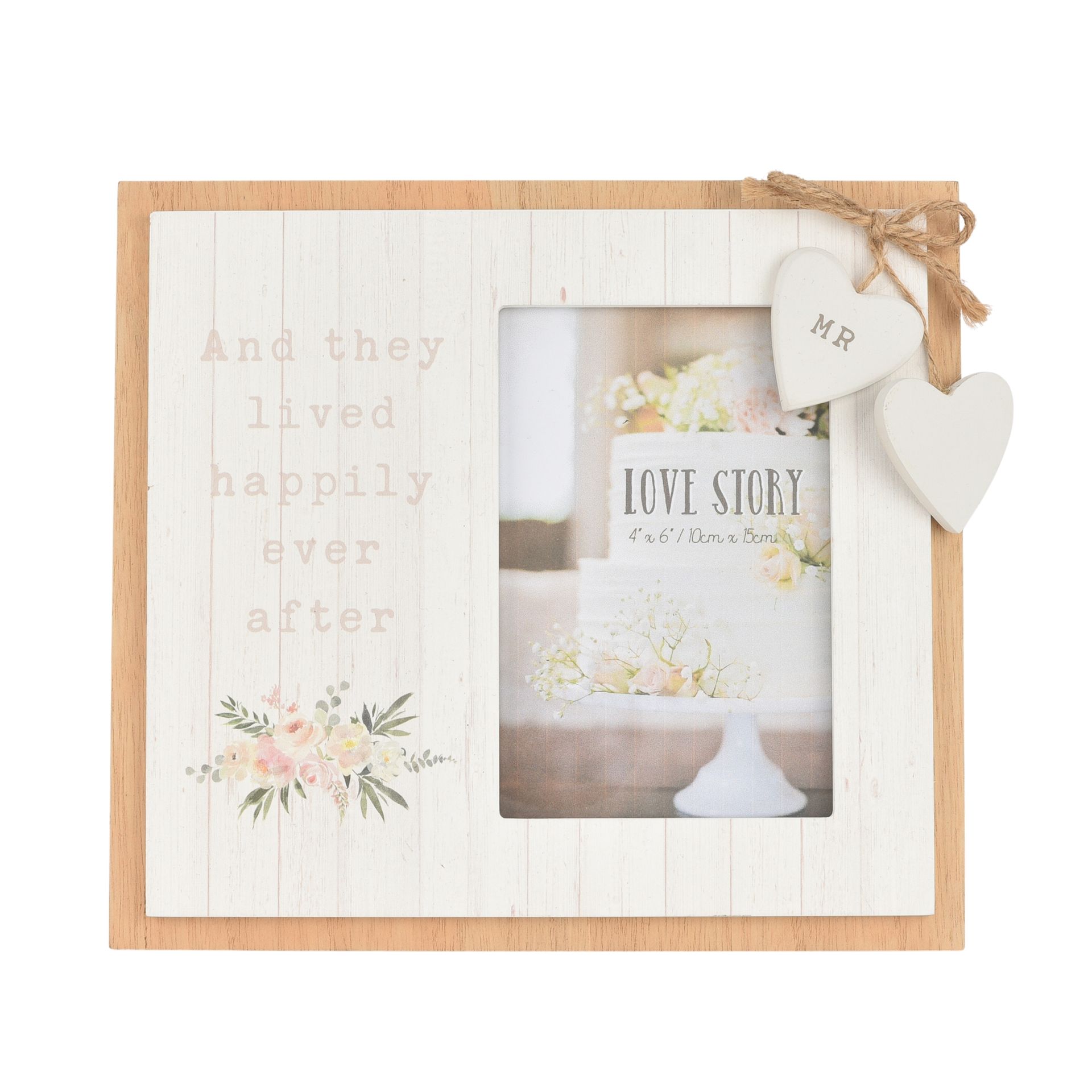 White - Happily Ever After Love Story Frame