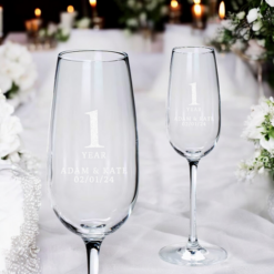 Anniversary Personalised Champagne Flute (Single Flute - Any Year)