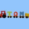 Personalised Wooden Tractor Name in Colour in Gift Bag