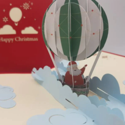 Santa Balloon – Irish Made Pop Up Cards