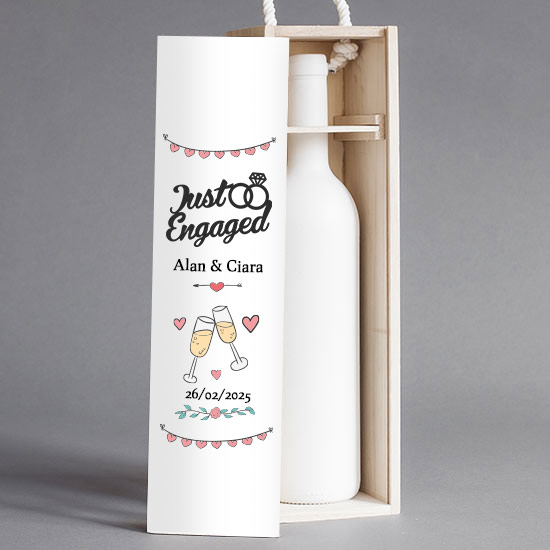 Just Engaged Wine Box Personalised