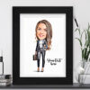 The business woman caricature