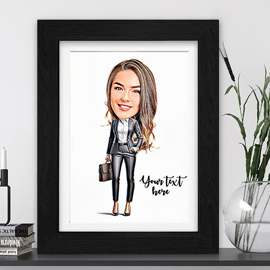 The business woman caricature