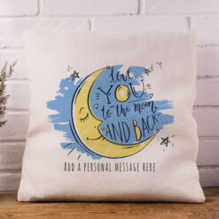 Love You To The Moon & Back Personalised Cushion