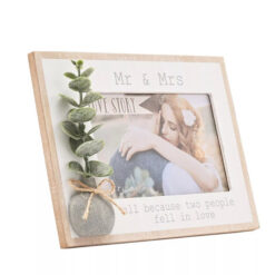 Love Story Pebble Photo Frame
