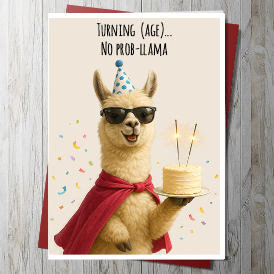 No prob llama card