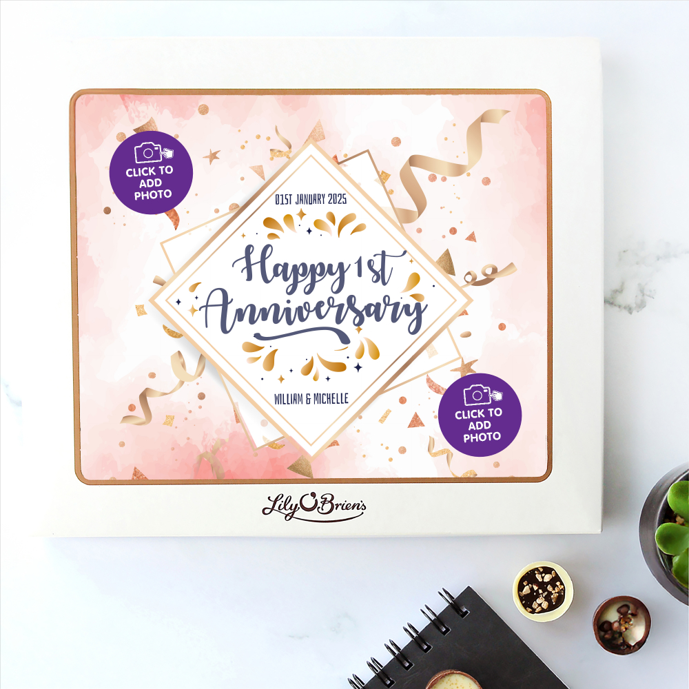Anniversary Chocolates - Personalised with Photo Upload
