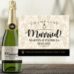 Personalised Married! Champagne
