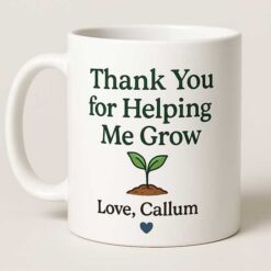 Thank You For Helping Me Grow Personalised Mug