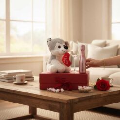 Bubbles & Love Hamper with Personalised Flute Glass