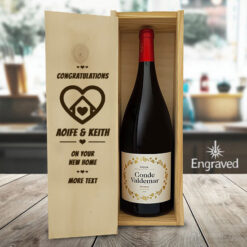 Personalised New Home Engraved Wine Gift Box