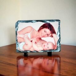 Large Personalised Rectangular Photo Slate With Matt Finish – 20cm x 30cm