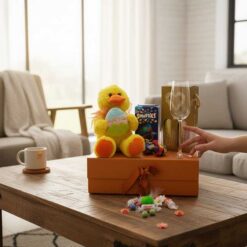 Easter Indulgence Champagne Hamper with Personalised Flute