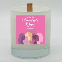 Happy Women's day Wooden Wick Candle