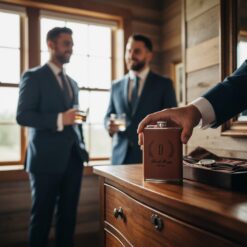 The Classic Personalised Leather Flask2