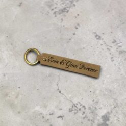 Personalised Leather Name Keyring