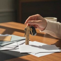 Personalised Leather Name Keyring3